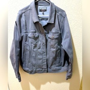 Never worn gray plus denim jacket